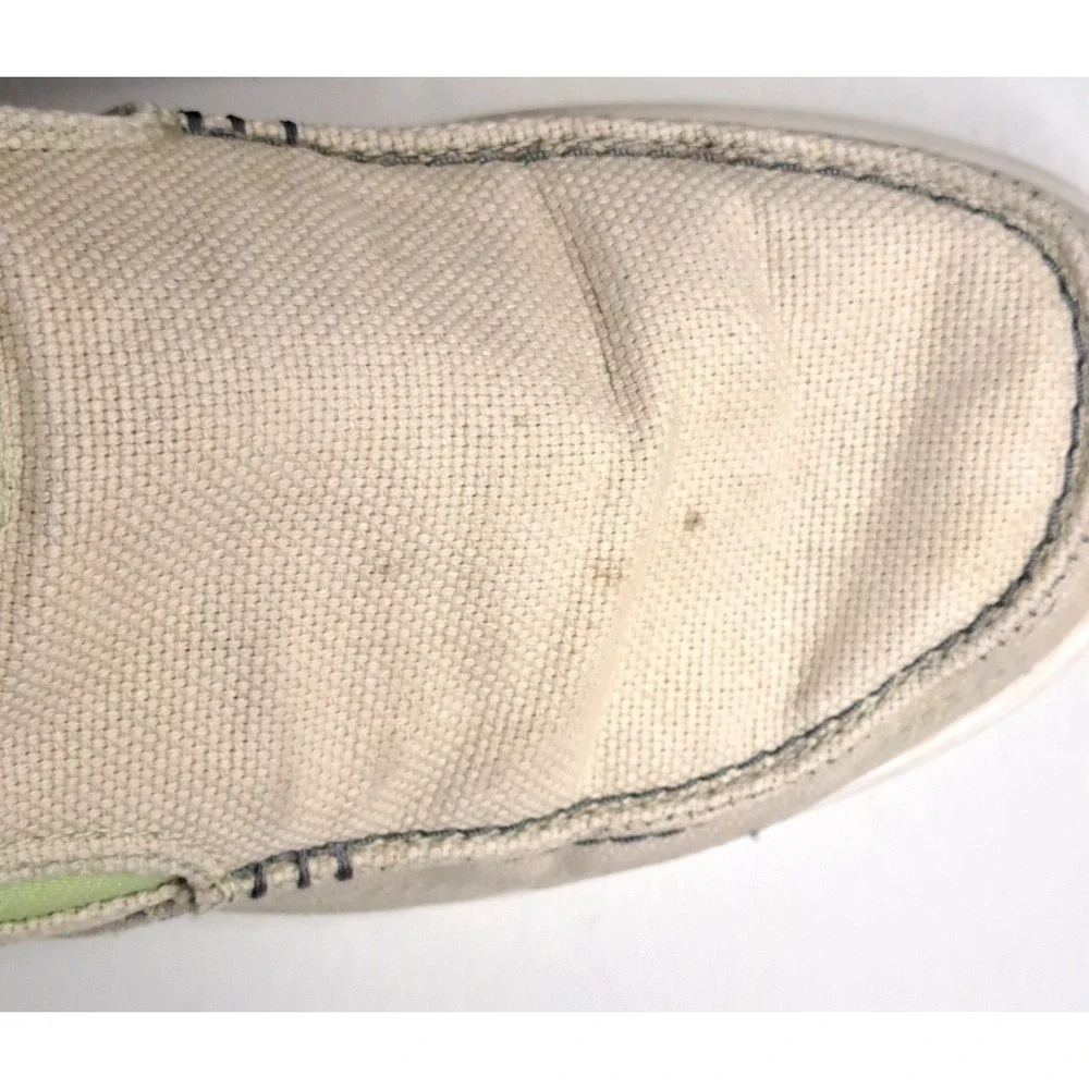 2 Pair CROCS Walu Slip-on Loafers Boat Shoes Mens 8M Navy Beige Flaws